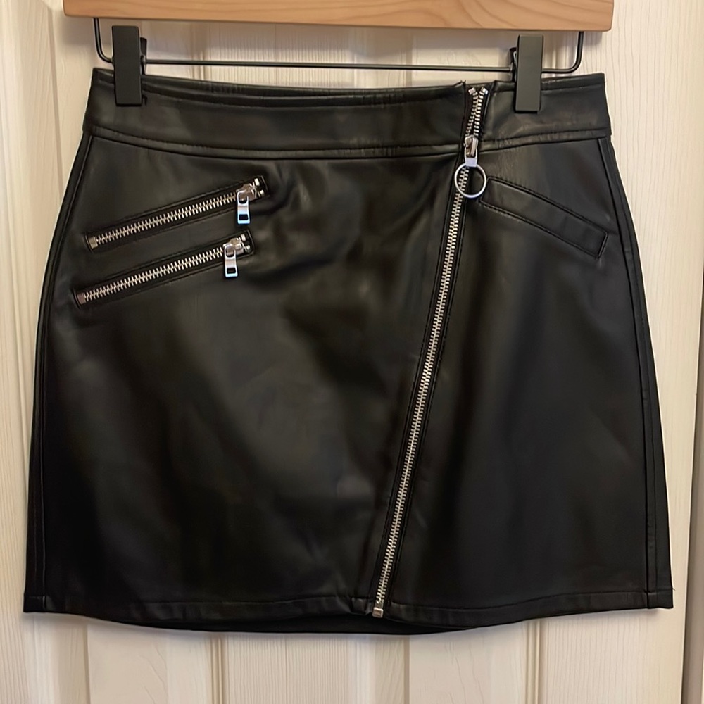 Express vegan leather mini skirt